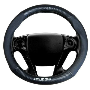 Couvre volant Hyundai compatible i10, i20, i30, i40, iX20, iX35, Bayon, Kona, Tucson, Santa Fe, Terracan, Getz, Accent, Elantra