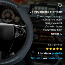 Couvre Volant Kia – Simili Cuir Effet Fibre de Carbone | Confort, Grip Antidérapant & Rénovation