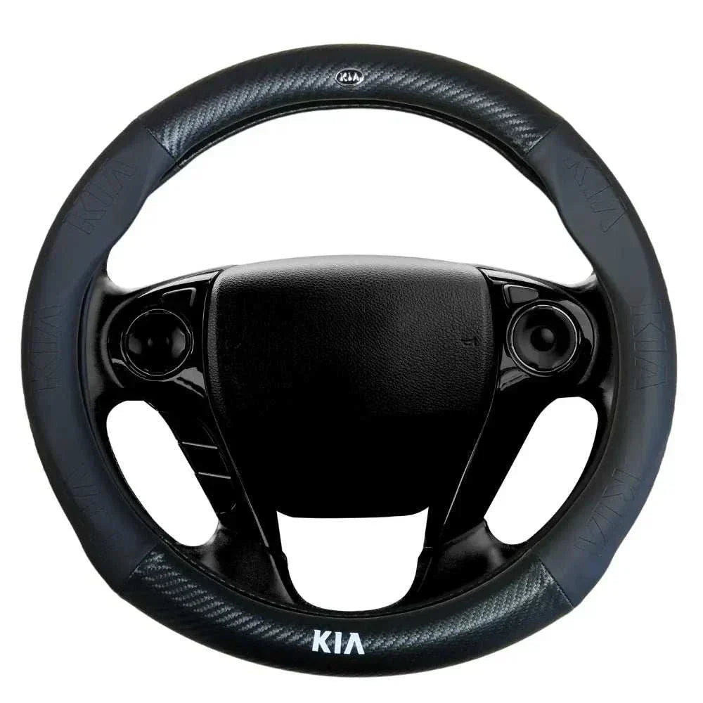 Couvre volant Kia compatible Picanto, Rio, Ceed, ProCeed, Cerato, Stonic, Venga, Soul, Niro, Sportage, XCeed, Carens, Sorento, EV6, EV9, Opirus / Amanti