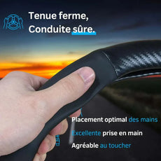 Couvre Volant Mazda – Simili Cuir Effet Fibre de Carbone | Confort, Grip Antidérapant & Rénovation