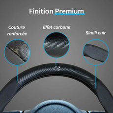 Couvre Volant Mazda – Simili Cuir Effet Fibre de Carbone | Confort, Grip Antidérapant & Rénovation
