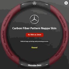 Couvre volant mercedes rond couleur rouge