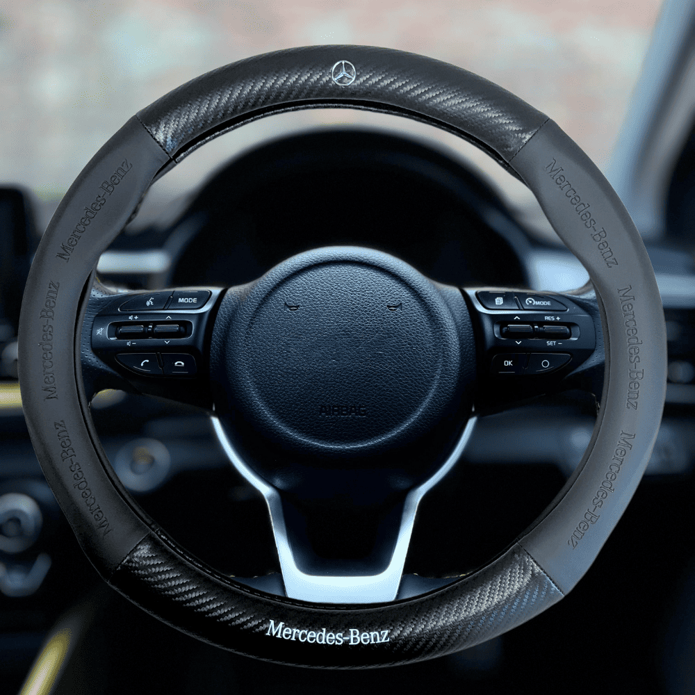 Couvre volant en fibre de carbone Mercedes noir EQA, EQB, EQS, EQE, SL, SLC, CLK, ML, Citan, Vito, Viano, Classe V, Sprinter, Vario, T-Class, X-Class