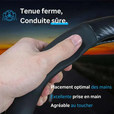 Couvre Volant Mercedes – Simili Cuir Effet Fibre de Carbone | Confort, Grip Antidérapant & Rénovation