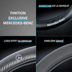 Couvre Volant Mercedes – Simili Cuir Effet Fibre de Carbone | Confort, Grip Antidérapant & Rénovation