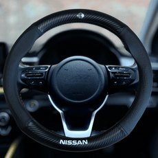 Couvre volant en fibre de carbone Nissan noir qashqai note micra xtrail