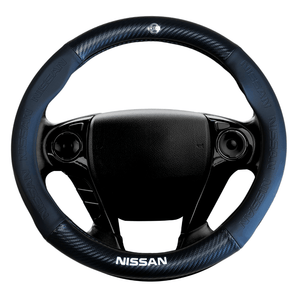 Couvre volant Nissan compatible Micra, Note, Juke, Qashqai, X-Trail, Ariya, Leaf, Pulsar, Almera, Tiida, Primera, Navara, Pathfinder, Terrano, 350Z, 370Z