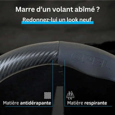 Couvre Volant Opel – Simili Cuir Effet Fibre de Carbone | Confort, Grip Antidérapant & Rénovation