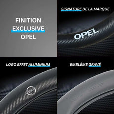 Couvre Volant Opel – Simili Cuir Effet Fibre de Carbone | Confort, Grip Antidérapant & Rénovation