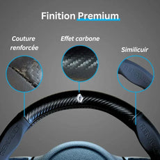 Couvre Volant Renault – Simili Cuir Effet Fibre de Carbone | Confort, Grip Antidérapant & Rénovation