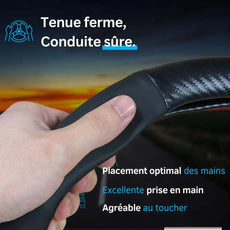 Couvre Volant Skoda – Simili Cuir Effet Fibre de Carbone | Confort, Grip Antidérapant & Rénovation