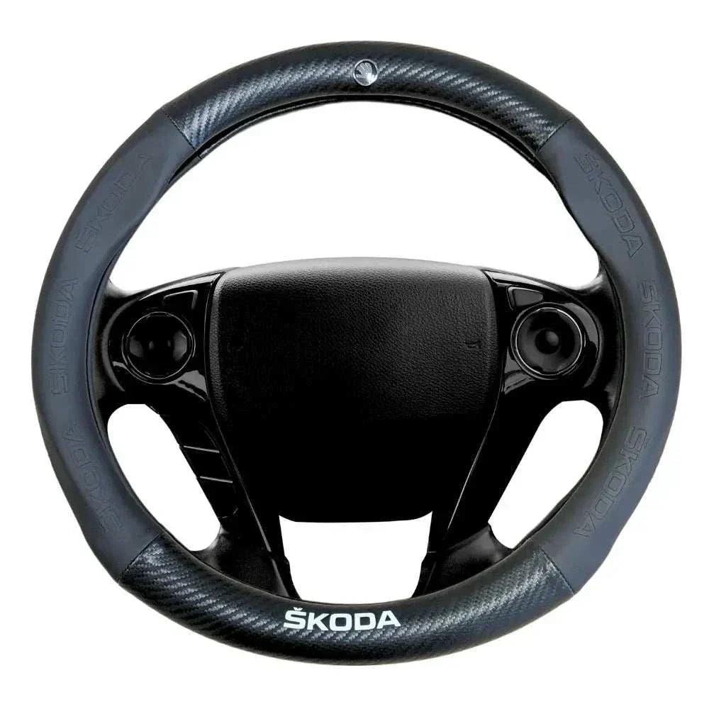 Couvre volant Skoda compatible Fabia, Octavia, Kamiq, Karoq, Kodiaq, Enyaq, Superb, scala, Citigo, Yeti