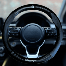 Couvre volant en fibre de carbone VW noir ID.3 , ID.4, ID.5, ID.7, UP, Scirocco, New Beetle, Caddy, Transporter