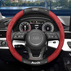 Couvre volant audi rond rouge