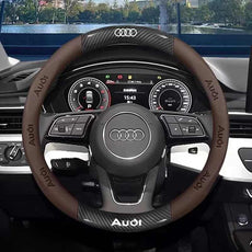 Couvre volant audi rond marron