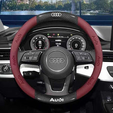 Couvre volant audi rond bordeau