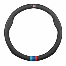 couvre volant BMW cuir noir rond