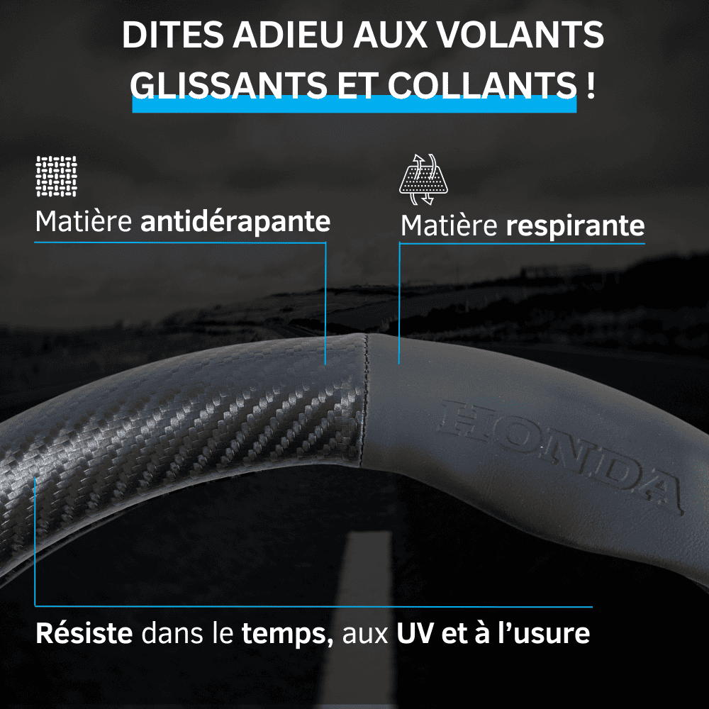 Couvre volant Honda en fibre de carbone