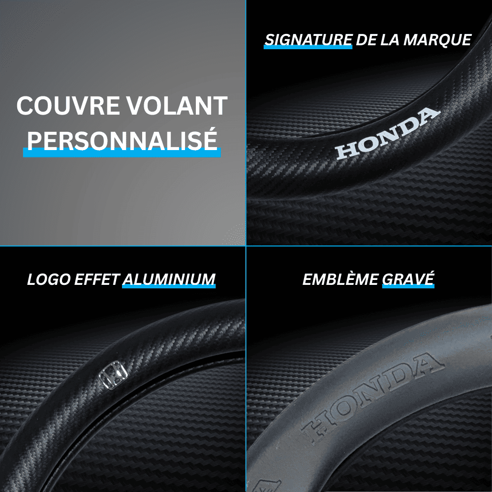 Couvre volant Honda en fibre de carbone