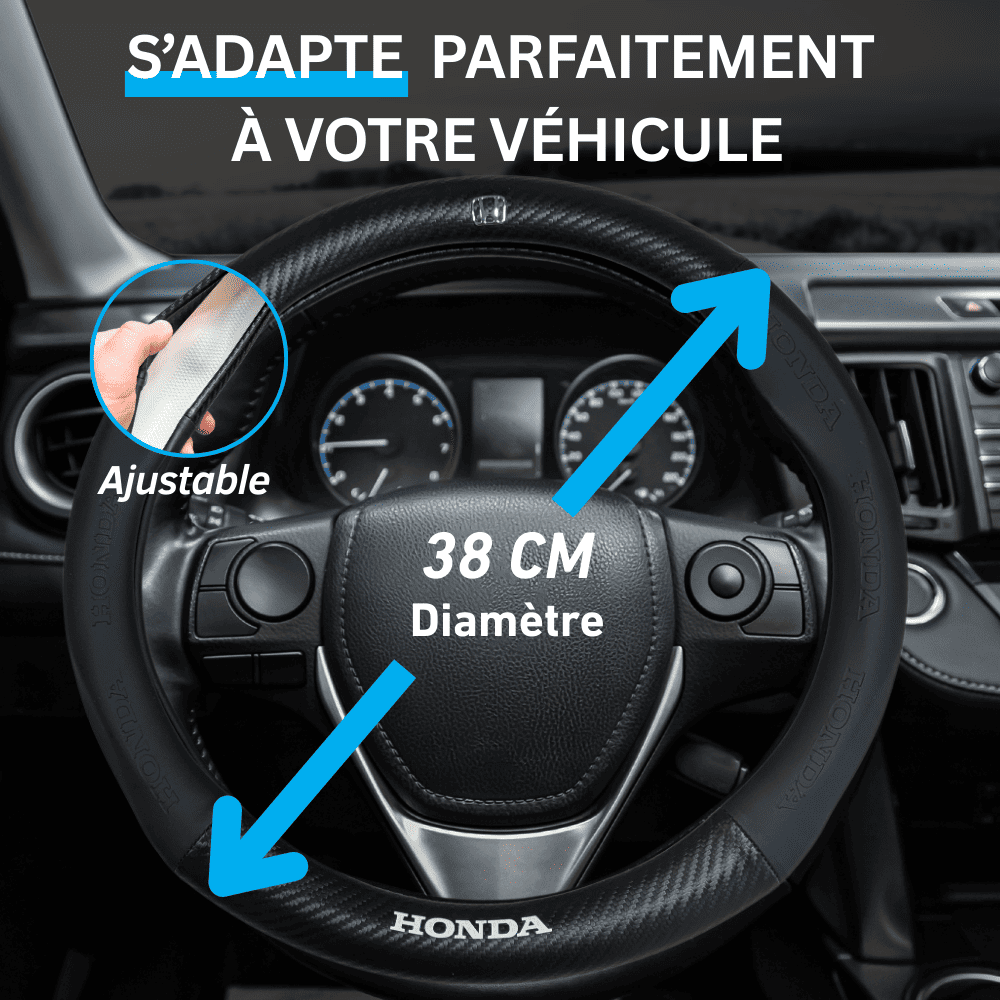 Couvre volant Honda en fibre de carbone
