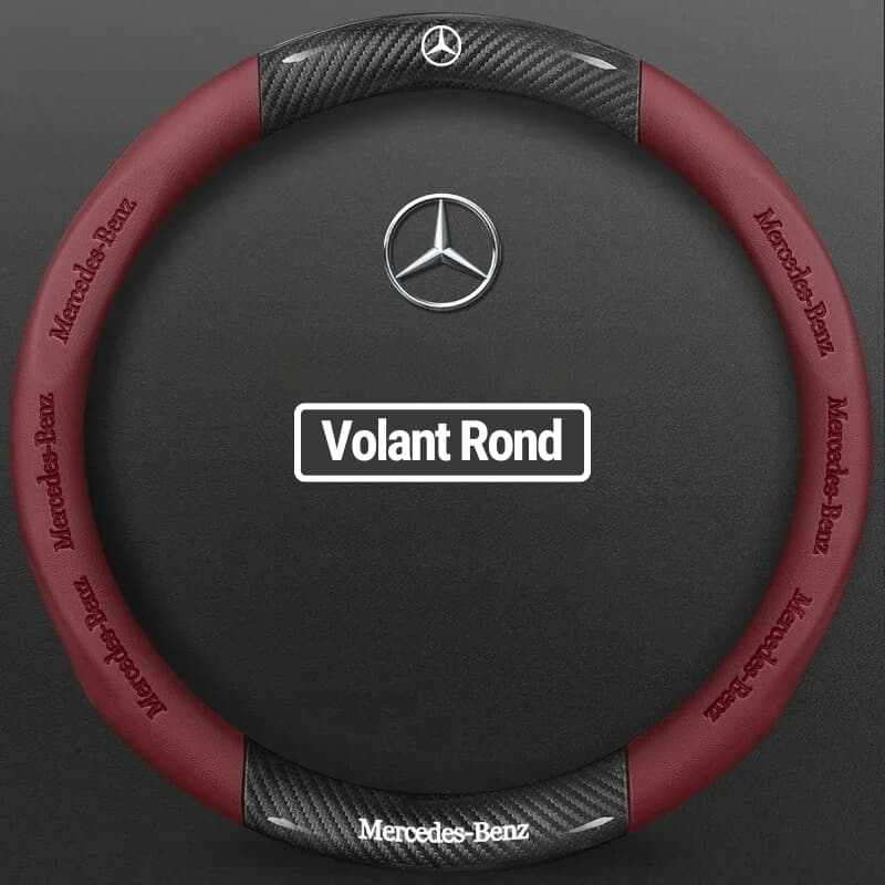 couvre volant Mercedes rouge