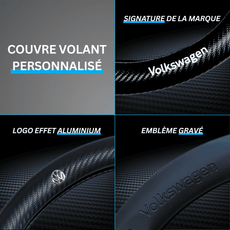 couvre volant logo personnalisé Volkswagen VW voiture