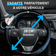 couvre volant rond VW confort conduite diametre 38 centimetres