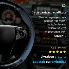 Couvre Volant Audi – Simili Cuir Effet Fibre de Carbone | Confort, Grip Antidérapant & Rénovation