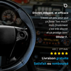 Couvre Volant BMW – Simili Cuir Effet Fibre de Carbone | Confort, Grip Antidérapant & Rénovation