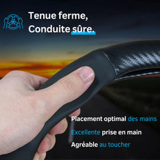 Couvre Volant Toyota – Simili Cuir Effet Fibre de Carbone | Confort, Grip Antidérapant & Rénovation