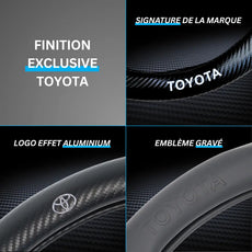 Couvre Volant Toyota – Simili Cuir Effet Fibre de Carbone | Confort, Grip Antidérapant & Rénovation