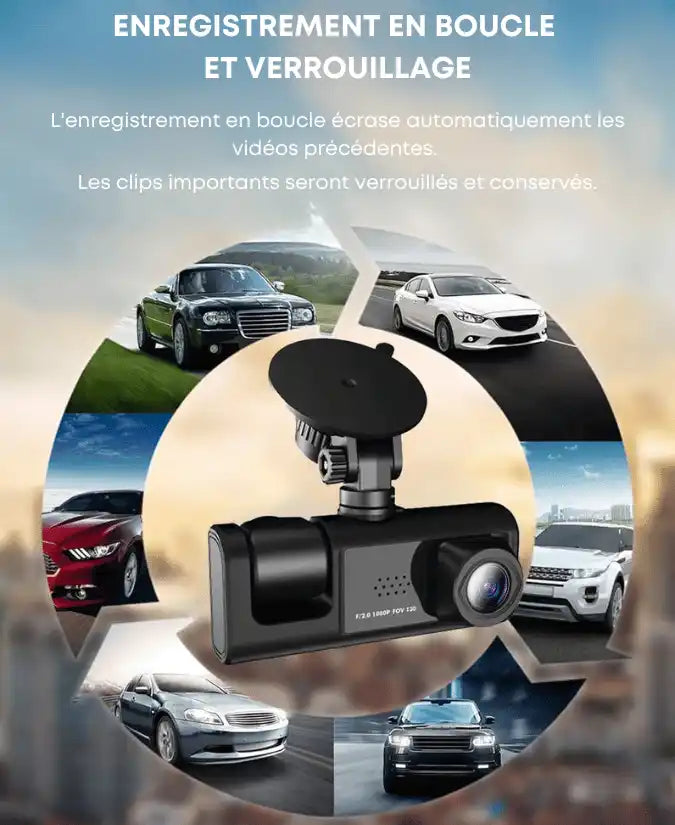 Dashcams BAIDELUO enregistrement en boucle mémoire 32gb cycle