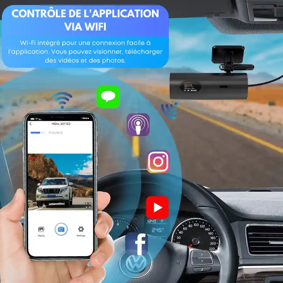 GMAIPOP connexion mobile dashcam application wifi