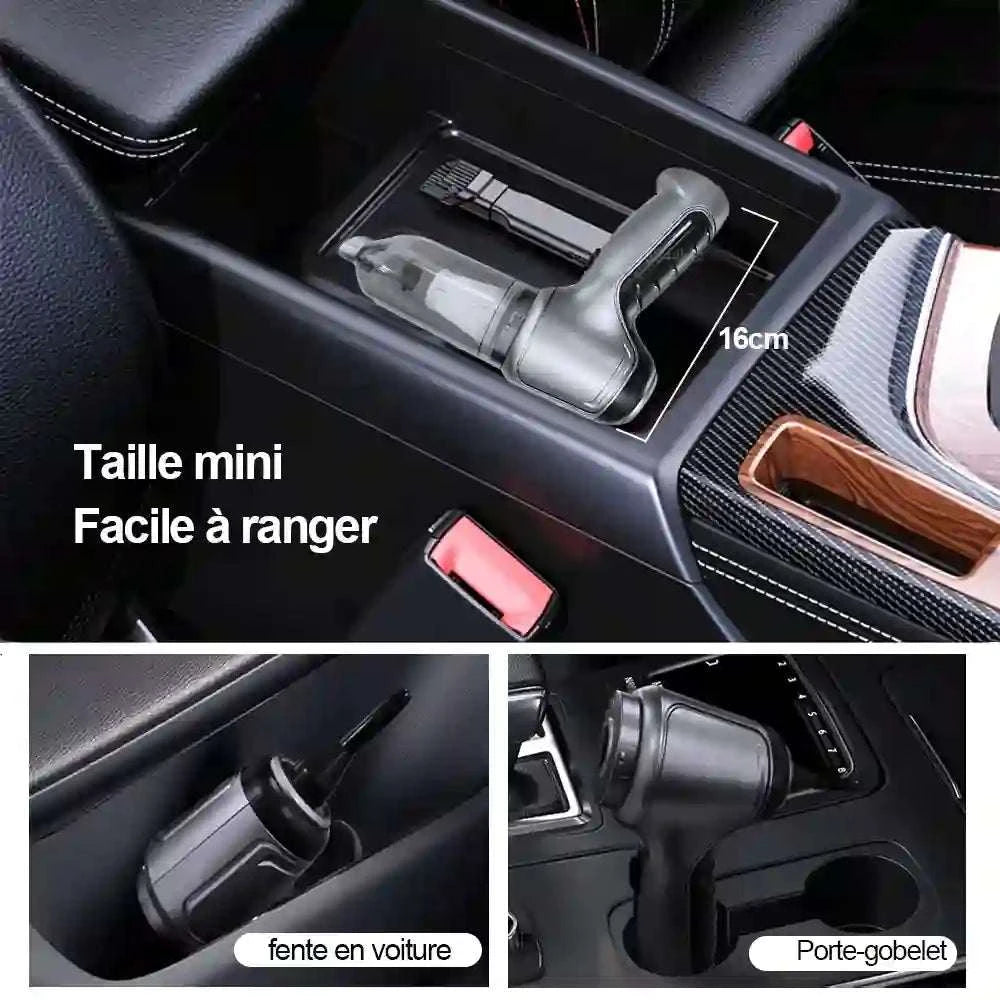 Taille mini facile à ranger dimensions aspirateur voiture sans fil