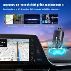 Adaptateur USB sans fil pour autoradio CarPlay & Android Auto