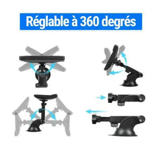 support adhesif ventouse écran tactile réglable manuel 360 degres 