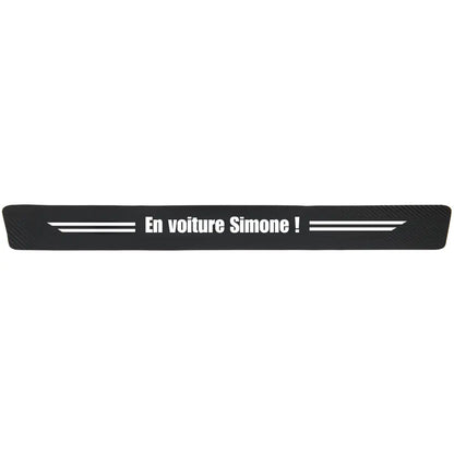 Protection seuil de porte "En voiture Simone !"