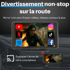 ecran mirror link streaming musique video film netflix youtube