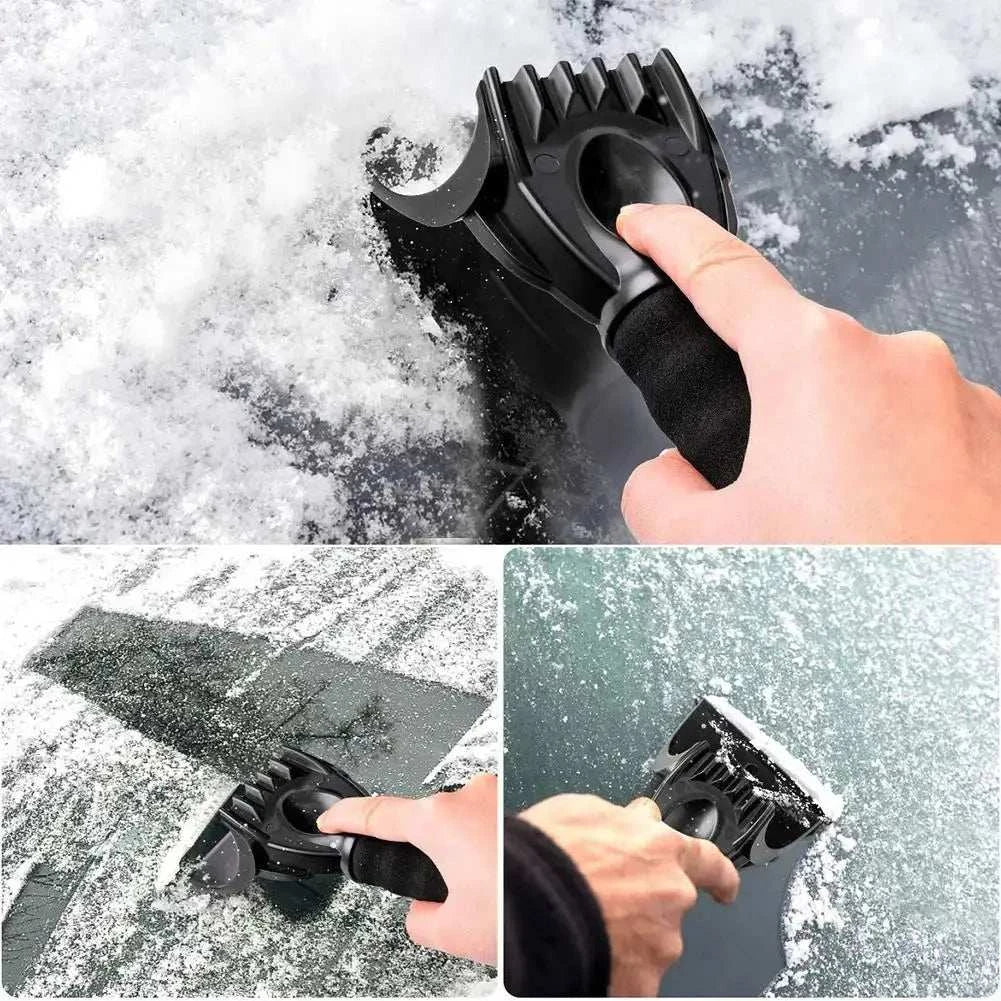 Grattoir pour voiture avec gant efficace contre la neige et le verglas