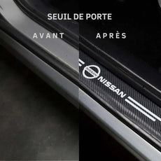 protection seuil de porte voiture nissan logo avant apres noir qashqai juke x trail