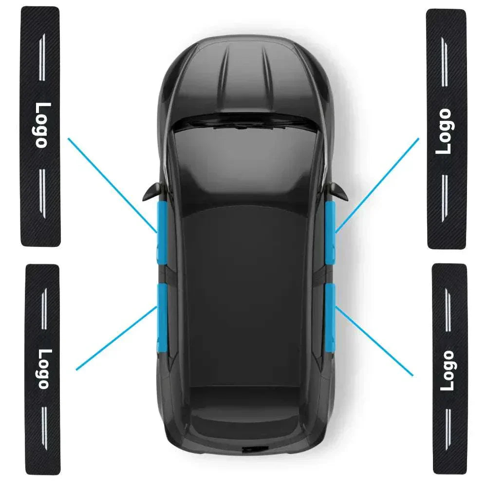 Protections Seuils De Porte Nissan - Fibre De Carbone - 4 Protections Seuils De Porte Nissan - Fibre De Carbone - 4