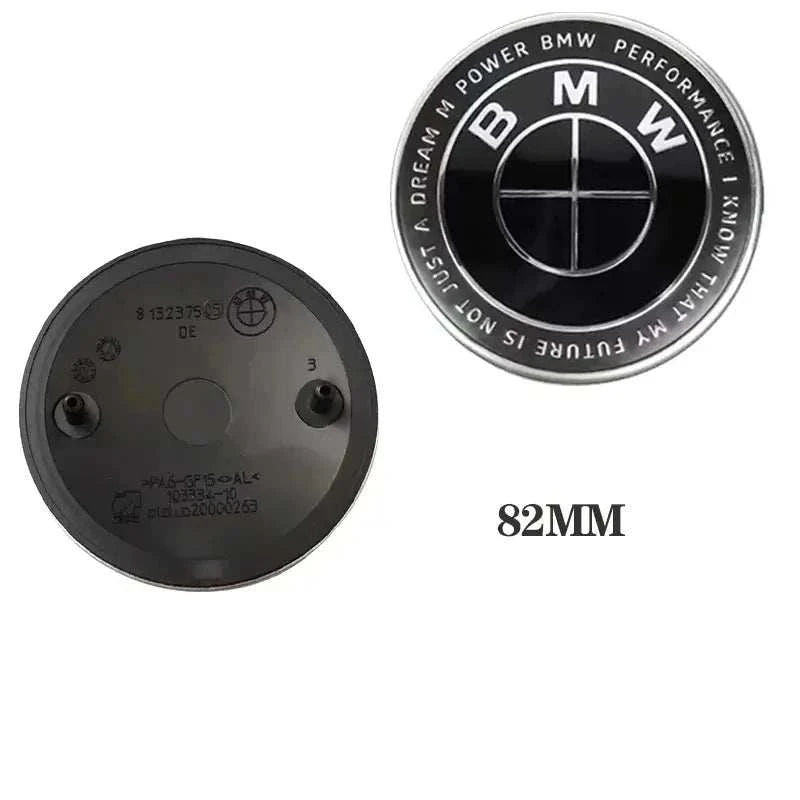 Emblème Capot Coffre et Volant voiture BMW logo noir 82mm