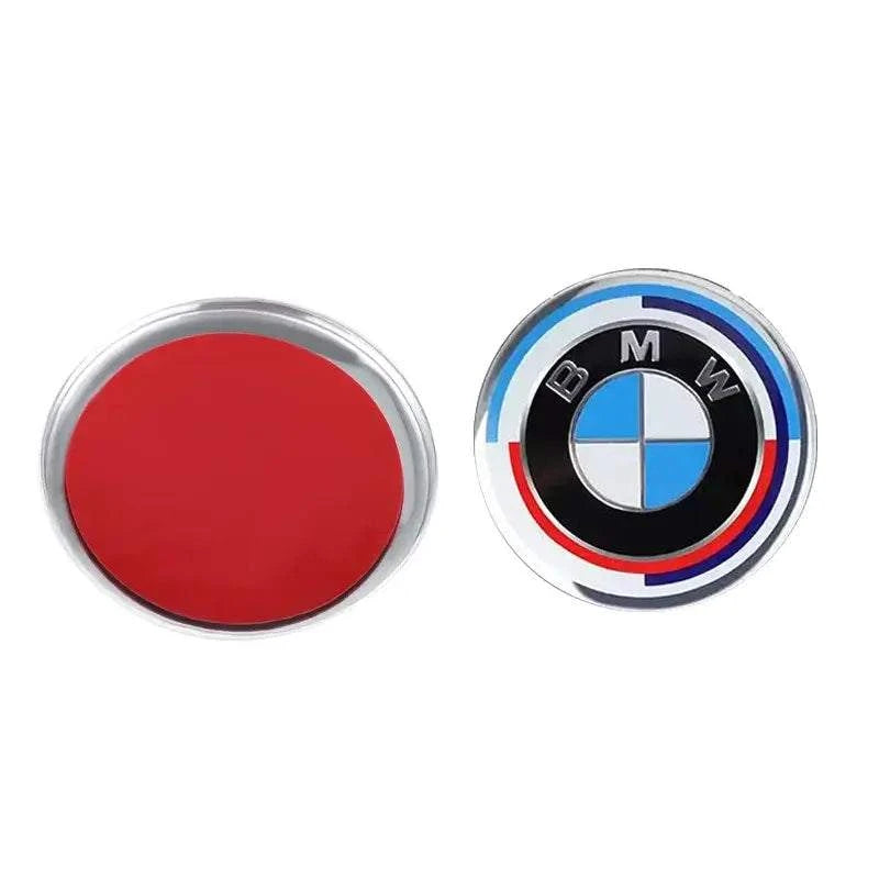 Emblème Capot Coffre et Volant voiture BMW logo 50th 82mm avant arrière