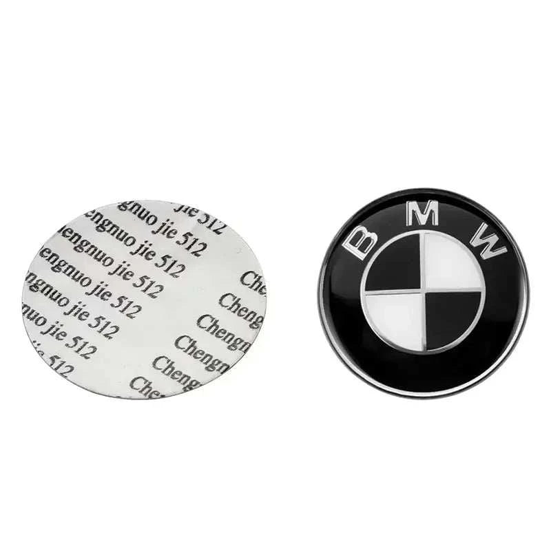 Emblème Capot Coffre et Volant voiture BMW logo noir et blanc