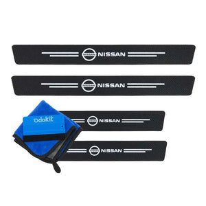 Protection seuil de porte logo nissan voiture microfibre raclette