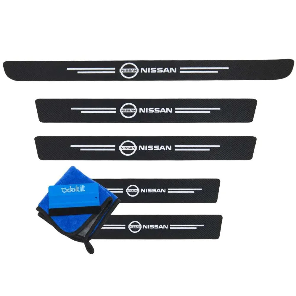 Protection seuil de porte logo nissan voiture microfibre raclette coffre portiere