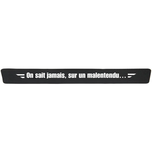 Protection seuil de porte "On sait jamais, sur un malentendu… "