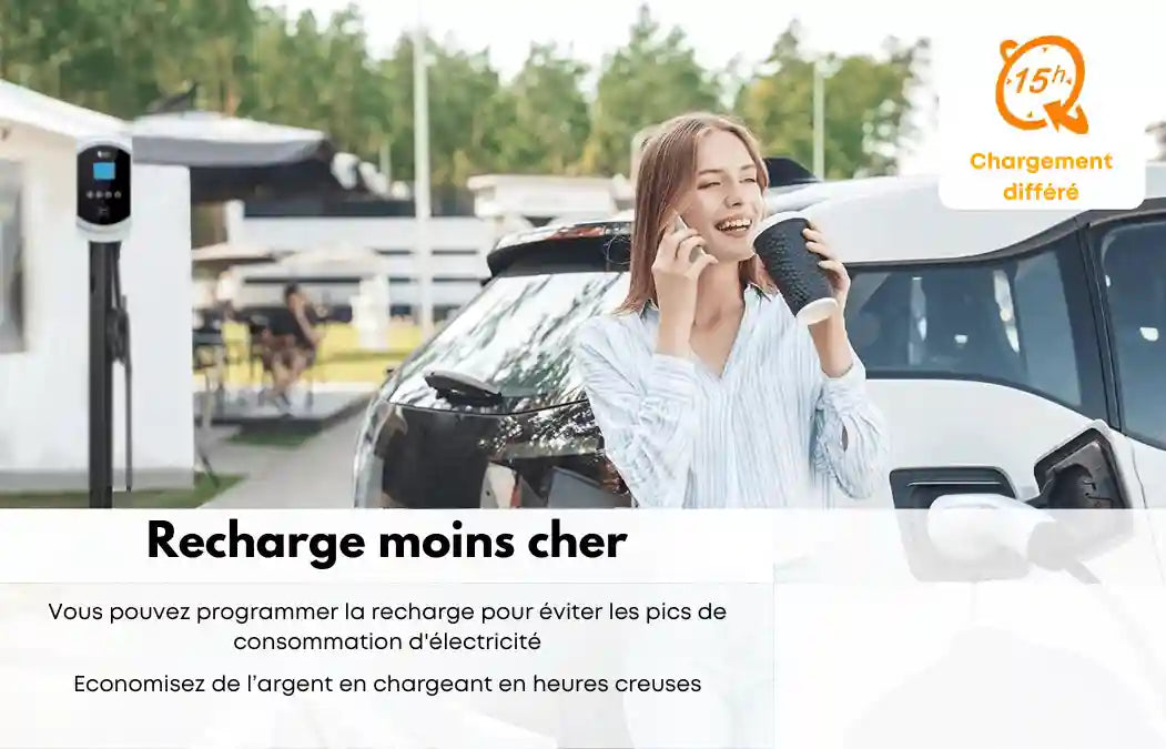 Contrôler chargement chargeur feyree voiture électrique heures creuses