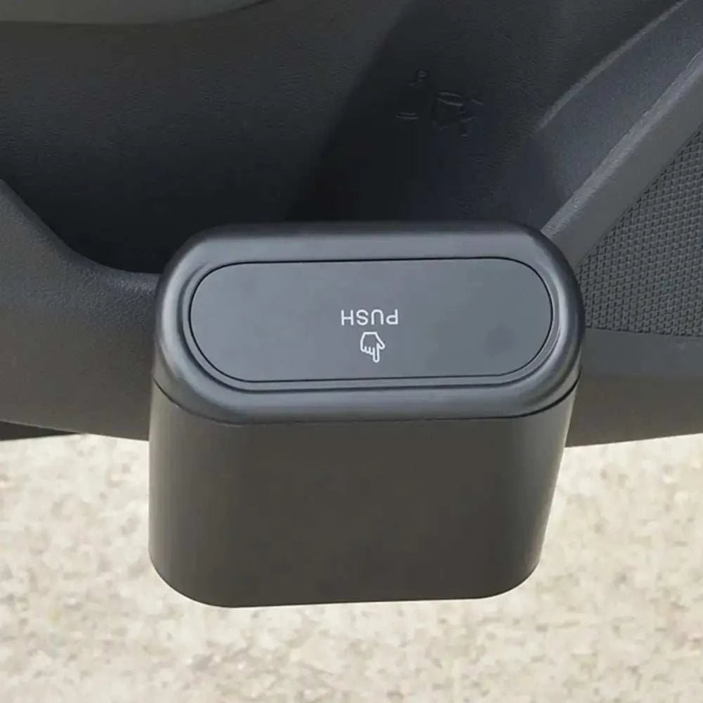 MEMOFYND Poubelle De Voiture Pliable En Cuir Noir – Anti-Fuite, Portable Avec Sacs – Organiseur Intérieur Auto Pratique