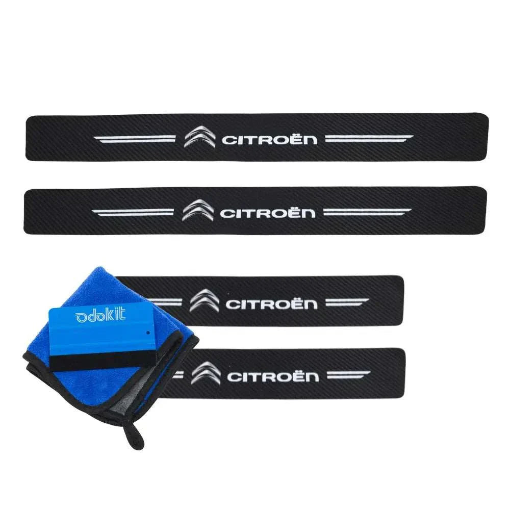 4 Pièces Protection Seuil De Porte Voiture Citroen SpaceTourer XL 2024- Fibre De Carbone